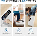 Vibration Plate Exercise Machine Lymphatic Drainage, Full Body Shaking Workout Vibrating Plate Weight Loss, 199 Adjustable Speeds 450 Lbs Capacity Fitness Platform for Women Men