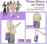 linmaya Water Bottle Carrier Bag with Phone Pocket for Stanley Cup 40/30oz,Insulated Neoprene Water Bottle Holder Cross-boday Bag with Adjustable Shoulder & Handheld Strap Stanley Cup Accessories