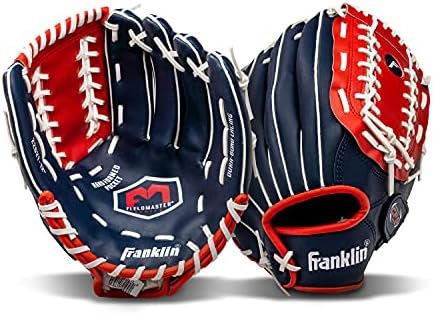 Franklin Sports Baseball + Softball Gloves - Field Master Adult + Youth Baseball + Softball Gloves - Right Hand + Left Hand Gloves - Infield + Outfield Mitts - Multiple Sizes + Colors