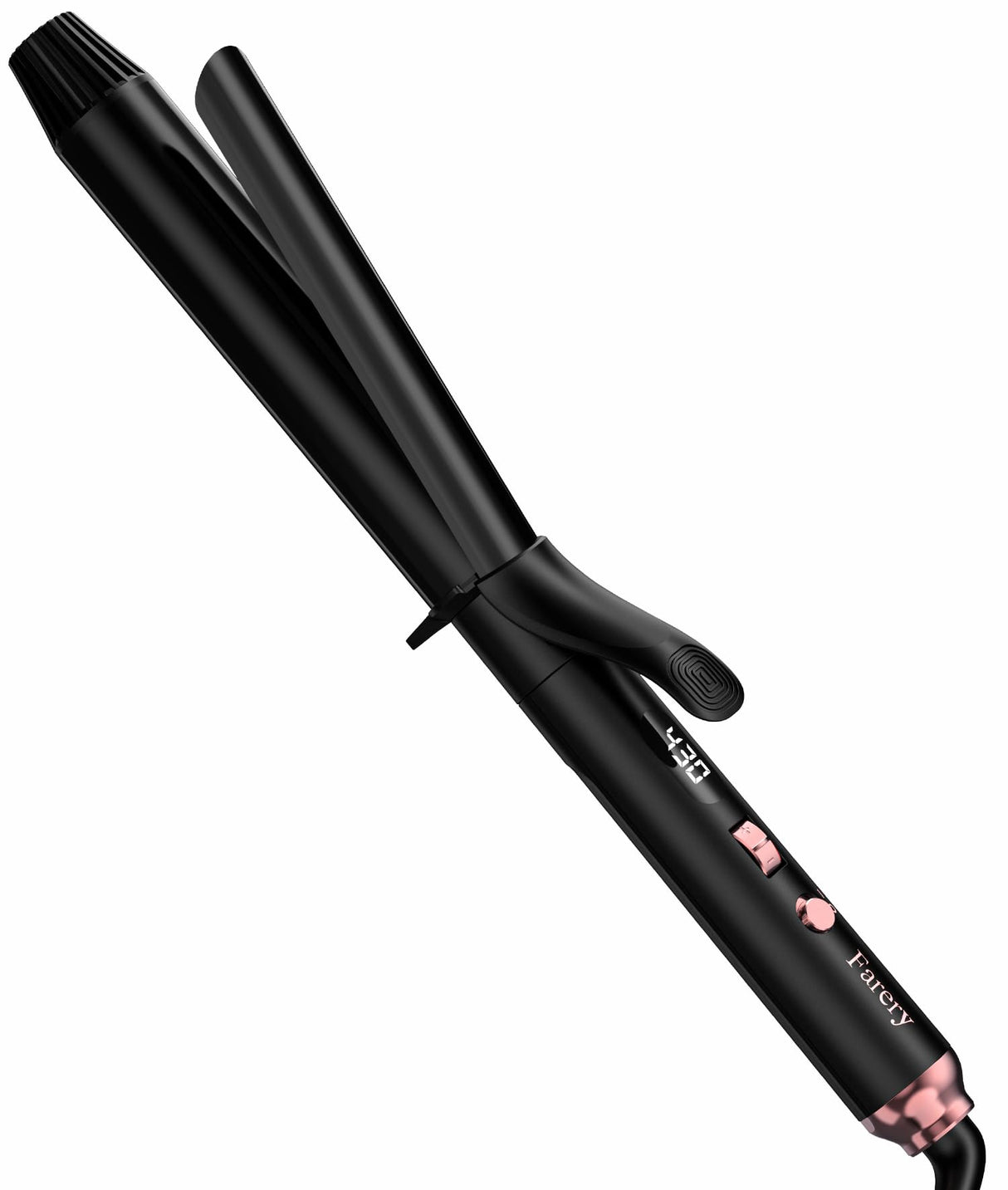 FARERY Long Barrel Curling Iron 1 1/4 inch, 1.25 Inch Curling Iron for Long Hair, Infused Argan Oil & Keratin, Lasting Styling, 11 Adjustable Temp, Include Clips & Silicone Pad