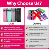 WALITO Resistance Bands for Legs and Butt, Fabric Exercise Loop Bands Yoga, Pilates, Rehab, Fitness and Home Workout, Strength Bands for Booty