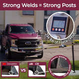 CHR Fence & Rail Hand Rails for Outdoor Steps Extension, 4ft Rectangular Handrail Extension to Wall, Handrails for Step Landings Ideal for Porch, Deck, & Stair Railing Indoor & Outdoor