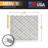 BNX TruFilter 18x20x1 Air Filter MERV 11 (6-Pack) - MADE IN USA - Allergen Defense Electrostatic Pleated Air Conditioner HVAC AC Furnace Filters for Allergies, Dust, Pet, Smoke, Allergy MPR 1200 FPR 7