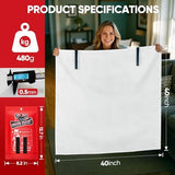 Emergency Fire Blanket for Home Kitchen -40"x40"- Flame Fiberglass Fire Blankets for House Camping Car Office School Emergency Survival Safety - with Blanket Hook and Glove (1-pcs)