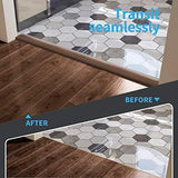 Art3d Vinyl Floor Transition Strip - Laminate Floor Divider for Joining Gaps and Carpets, Brown (10 FT, 1.57in)