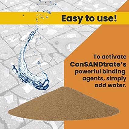 ConSandtrate Concrete Crack Filler - White - 2 LB (Single Bottle) for Filling in Concrete Cracks on driveways, walkways and patios