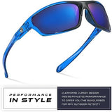 Nitrogen Polarized Wrap Around Sport Sunglasses for Men Women UV400 Protection Sun Glasses