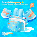 NEMONE Toddler Swim Vest for 22-70 lbs Kids Floaties Swim Jacket with Arm Water Wings for Girls Boys 2 3 4 5 6 7 Years Old Sea Beach Pool