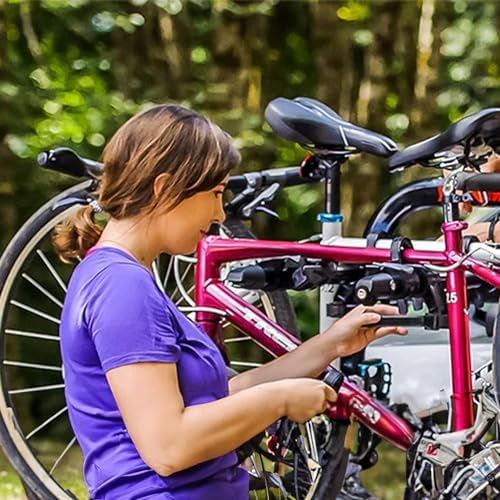 YAKIMA DoubleDown 4 - Tilting Hitch-Mounted Bike Rack for Cars, SUVs, Trucks and More, Fits 1.25” and 2” Hitches, Anti-Sway and Folding Arms, Carries 4 Bikes