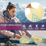 Velice Merino Wool Ankle Hiking Running Socks for Women Compression Support Thick Athletic Cushion Breathable No Show Socks 6 Pairs
