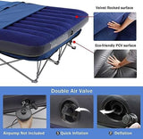 KAMPKEEPER Camping Cot,Camping Cots for Adults,Folding Camping Cot with Inflatable Air Mattress and Carry Bag,for Outdoor Travel Camp Beach Vacation (not Included The Airpump)