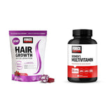Force Factor Hair Growth Accelerator Soft Chews, Lustriva & Biotin to Promote Thicker, Stronger, Fuller Hair, Hair Growth Vitamins for Women, Clinically Studied + Women's Multivitamin with Iron, 60ct