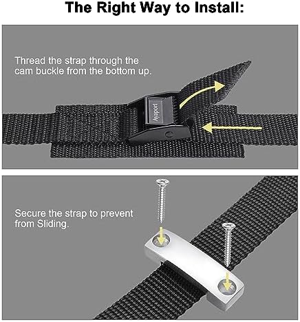 Ayaport Battery Tie Down Strap Battery Box Hold Down Kit 72”, Battery Tie Down Kit, with Stainless Steel Bracket & Screws Used for RV Battery, Accessories