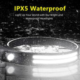 LED Headlamp Rechargeable 3PCS - 230° COB Super Bright Head Lights for Forehead, Hard hat Light for Adults, USB C Headband Flashlight for Work, Hiking, Running, Camping Essentials Gear