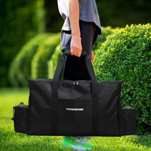 Camp Stove Carry Bag, Camping Stove Carrying Case for Coleman 2-Burner, 1680D Stove Storage bag, with Double Zipper, 2 Adjustful Side Pockets, Fits Grills/Stoves up to 23.6 x 14.5 x 5.5Inches