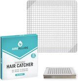 25 Pack, Disposable Shower Drain Hair Catcher Mesh Stickers, 6 inch, Square