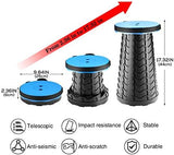 Hesanzol Portable Telescoping Stool, Retractable Folding Stool for Camping Garden Fishing Hiking Travel BBQ, Adjustable Collapsible Stools Max Load 400lbs