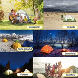 Heavy Duty 8in Forged Steel Tent Stakes (8Pcs) + 10in Tent Stakes Hammer & Storage Pouch, Ideal for Camping on Rocks