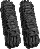 Dock Lines: 5/8" x 50' Double Braided Nylon Boat Dock Lines - Premium Boat Ropes for Secure Docking with 16" Loop - Marine Grade Boat Rope/Dock Line - Sturdy Dock Lines for Boats - 2 Pack