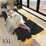 LILYPELLE Folding Camping Cot, Heavy Duty Sleeping Cots with Carry Bag, Double Layer Oxford Portable Travel Camp Cots for Home, Office Nap and Outdoor Beach