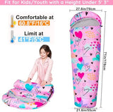 FIOBEE Kids Sleeping Bag for Girls Boys 3 Season Warm & Cool Weather Youth Camping Sleeping Bags with Backpacking Bag Waterproof for Traveling Hiking Indoor Outdoor Camping Essentials
