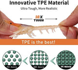 TRUSCEND Pre-rigged Fishing Jig Lures for Freshwater and Saltwater, Innovative Super Durable TPE Bass Lures, Lifelike Shrimp Crayfish Swimbait, Weedless Lure for Crappie Trout Walleye, Keep Separately