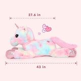 Tezituor 43in Giant Unicorn Stuffed Animal, Rainbow Pink Stuffed Unicorn Toys for Girls and Women, Big Unicorn Plush Gifts for Valentines Day, Christmas, Birthday, Party and Decorations