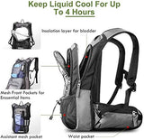 Hydration Pack, Insulated Hydration Backpack with 2L BPA Free Water Bladder and Storage, Hiking Backpack for Men, Women, Kids for Running, Cycling, Camping - Keep Liquid Cool up to 5 Hours