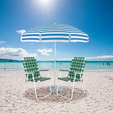 VINGLI Patio Lawn Webbed Folding Chairs Set of 2, Outdoor Beach Chair Portable Dining Chair for Outdoor Yard, Garden (Dark Green, Classic)