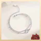 Aunt and Niece Bracelet, Interlocking Circles, Stainless Steel Gift Set