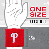 Franklin Sports MLB Team Licensed Baseball Wristbands - MLB Team Logo Sweat Wristbands - Great for Costumes + Uniforms - Pair