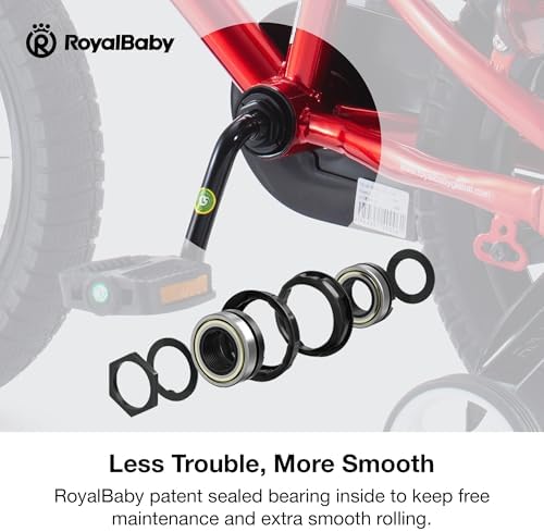 RoyalBaby Kids Bike EZ Freestyle Training Free Balance to Pedal Easy Learning Bicycle, 12-18 Inch for Toddlers to Big Kids