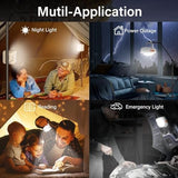 Rechargeable Camping Lights FLY2SKY 4Pcs White Tent Lights Mini Flashlight Portable LED Camping Lantern Survival Gear Camping Accessories for Hiking Backpacking Fishing Hurricane Emergency Outage