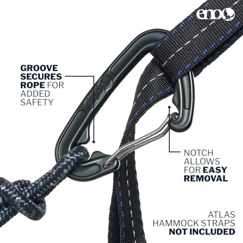 ENO TravelNest Hammock & Straps Combo - Portable Hiking and Camping Hammock with Straps Included - Travel Hammock for Camping, Hiking, Backpacking, a Festival, or The Beach - Charcoal