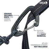 ENO TravelNest Hammock & Straps Combo - Portable Hiking and Camping Hammock with Straps Included - Travel Hammock for Camping, Hiking, Backpacking, a Festival, or The Beach - Charcoal