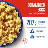 Mountain House Scrambled Eggs with Uncured Bacon #10 Can | Freeze Dried Survival & Emergency Food | Gluten-Free | 9 Servings