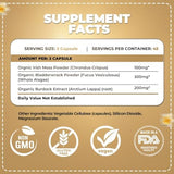 ORGANICS NATURE Irish Sea Moss Capsules 45 Servings | High Potency Seamoss Pills | Dr. Sebi Approved Sea Moss for Energy 90 Vegan Capsules