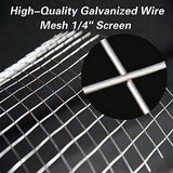 Hardware Cloth 8'' x 20' 1/4 in Galvanized Wire Mesh Roll (23 GA) Chicken Wire Fence Roll for Chicken Pen/coop Fences, Screen mesh, Rabbit/Snake Fences, Poultry enclosures, Handicraft Making, etc.