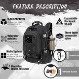 Expandable 40-64L Military Tactical Backpack 3 Day Bag Hiking Gym Sport Camping