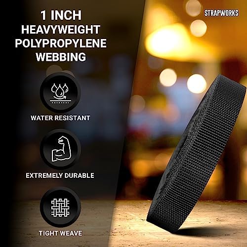 Heavyweight Polypropylene Webbing - Heavy Duty Poly Strapping for Outdoor DIY Gear Repair