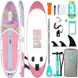 Niphean Inflatable Stand Up Paddle Board with SUP Accessories, Anti-Slip EVA Deck, 10’6’’ Inflatable Paddle Boards for Adults & Youth of All Skill Levels