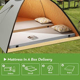 Memory Foam Camping Mattress 2.5 inch, Cot Pads, Single Small Portable Roll Up Camping Sleep Topper with Waterproof and Non-Slip Bottom, Camping Car Mat with Travel Bag, 72"×24"×2.5", Grey