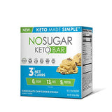 No Sugar Keto Bar Snack - Low Carb No Sugar Keto Snack Food with Keto Friendly Macros (12 x 1.41oz Bars, Chocolate Chip Cookie Dough)