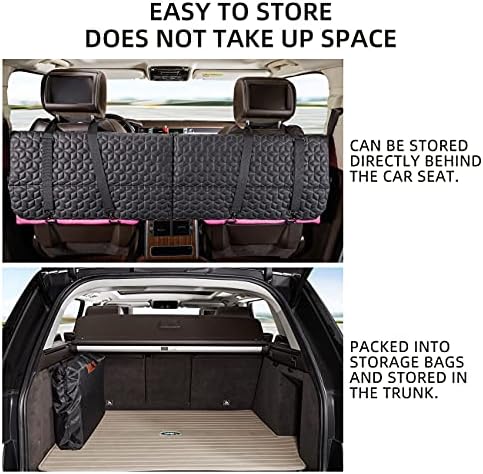 ABE Non-Inflatable Car Bed Mattress,Double-Sided Folding,Portable Back Seat, Travel Camping Mattress for Sleeping(Dinosaur World), for SUV