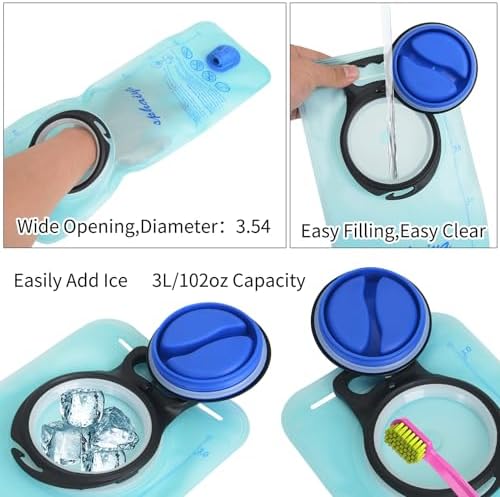 Hydration Bladder 2L-3L Water Storage Bag Reservoir,Military Hydration Pack Replacement for Hiking Biking Climbing Cycling Running Camping Backpack