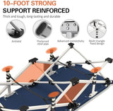 Camping Cot with Comfortable Mattress Cots for Sleeping with Pad Heavy Duty Camping Bed Sleeping Cot Include Carry Bag Camping Cots for Adults Home Office Nap Vocation Outdoor