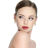 Pearl Earrings with 18k Gold Life Tree, 925 Sterling Needle & Baroque Pearl Drop Earrings for Women