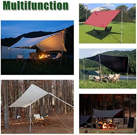 HIKEMAN Tent Poles Camping Poles for Tarp Awning Canopy Porch Sun Sails Tarpaulin Headroom Aluminium Adjustable Telescoping