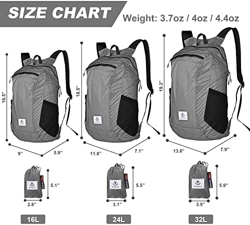 4Monster Hiking Daypack,Water Resistant Lightweight Packable Backpack for Travel Camping Outdoor