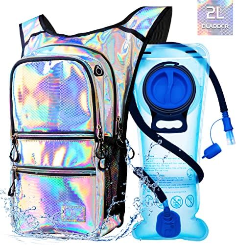 Hydration Backpack Pack, Water Backpack 20L Capacities Included 2L Hydration Bladder, Festival Essential - Rave Hydration Pack Hydropack Hydro for Hiking, Running, Biking, Festival Gear
